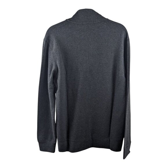 NWT Banana Republic Men's Gray Quarter Zip Cotton Blend Knit Sweater Size M - Picture 2 of 6
